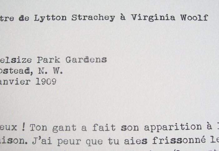 Les lettres oubliées: Lettre à Virginia Woolf